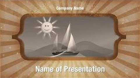 Sailing Boat PowerPoint Video Template Backgrounds - DigitalOfficePro #01074V
