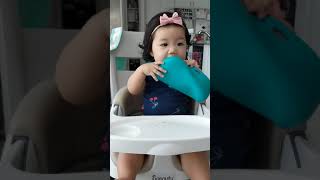 schweetpea | baby led weaning DAY 132 - baby mukbang | banana date walnut bread | 44 weeks old