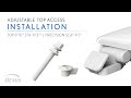 Installation adjustable top access toilet seat  never loosens