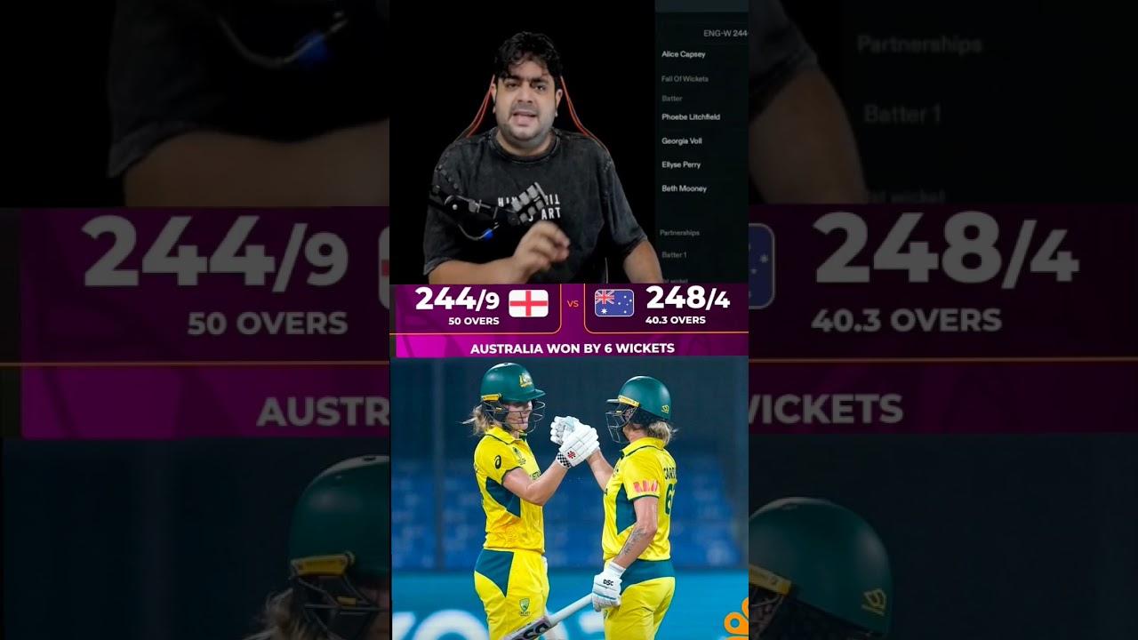 ENGWvsAUSW: Australia Woman Won by 6 Wickets 💔🔥 .. 
