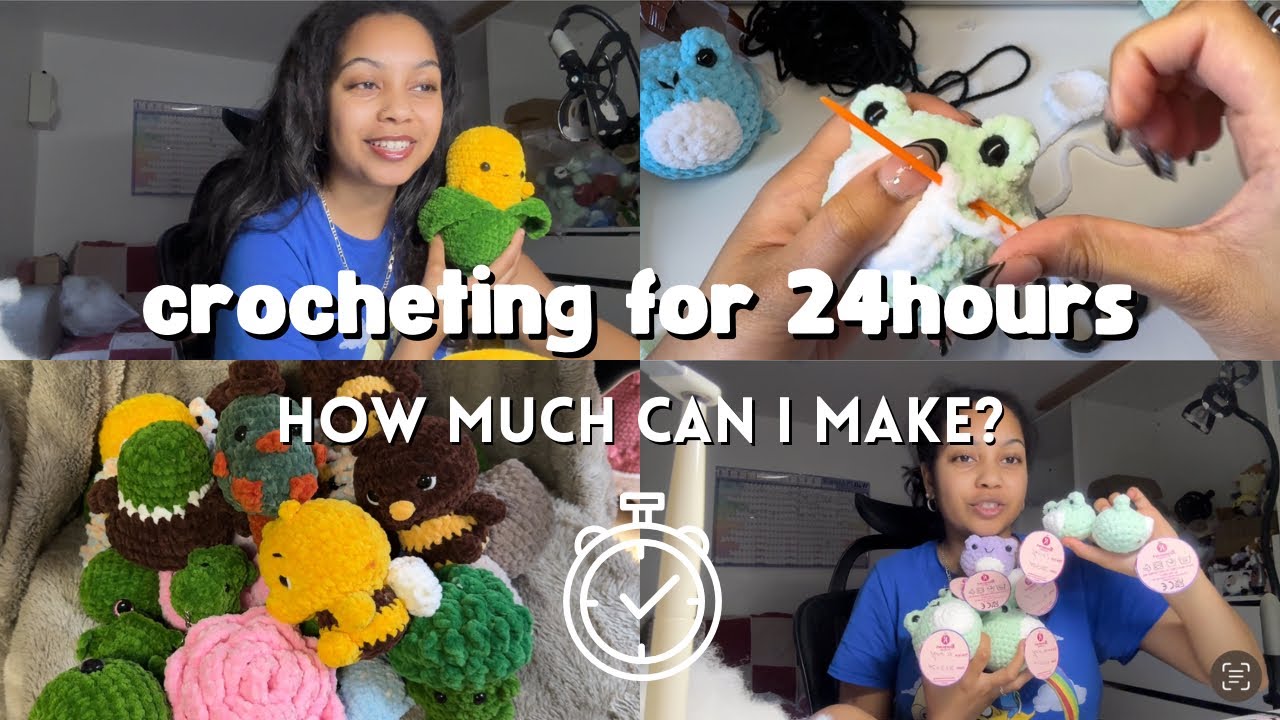 I crocheted for a whole 24 hours, here’s what I made… - YouTube