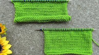 NoCurl Edge in Stockinette Stitch