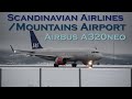 SAS A320neo Take-Off from Scandinavian Mountains Airport