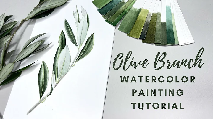 Olive Branch Watercolor Painting  Realistic Waterc...