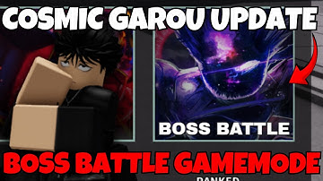 The Strongest Battlegrounds NEW COSMIC GAROU BOSS BATTLE UPDATE + NEW UPDATE INFORMATION