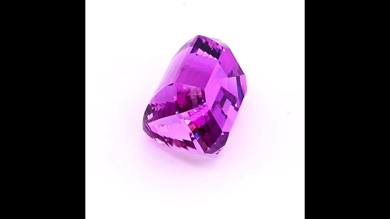 Kunzite Afghane 6,35 Carats - Belle Pierre Rose, Coupe Rectangle, Clarté VS