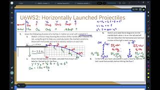U6WS2 Horizontally Launched Projectiles - Problem 1