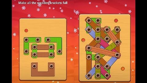 Wood Nuts & Bolts Puzzle - Level 73