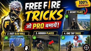 free fire top 8 tricks 😱 | use = clock tower , factory ,peak ,river side , observatory 💯✅
