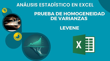 Prueba de homogeneidad de varianzas de Leven en Excel