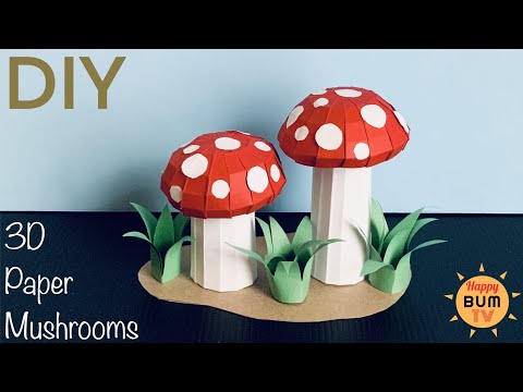 Video: How To Make Paper Mushrooms With Your Own Hands