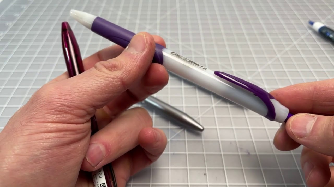 Pentel GlideWrite And GlideWrite Executive Ballpoint Pen Review YouTube