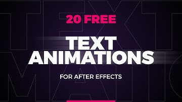 20 Essential Text Animations for After Effects | Free Download