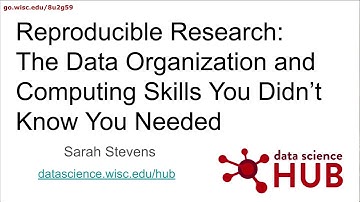 Reproducible Research: The Data Organization and Computing Skills You Didn