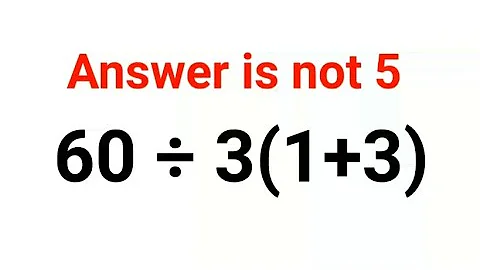 60÷3(1+3) The answer is not 5. Many got it wrong!  Ukraine Math Test #math #percentages #ukraine
