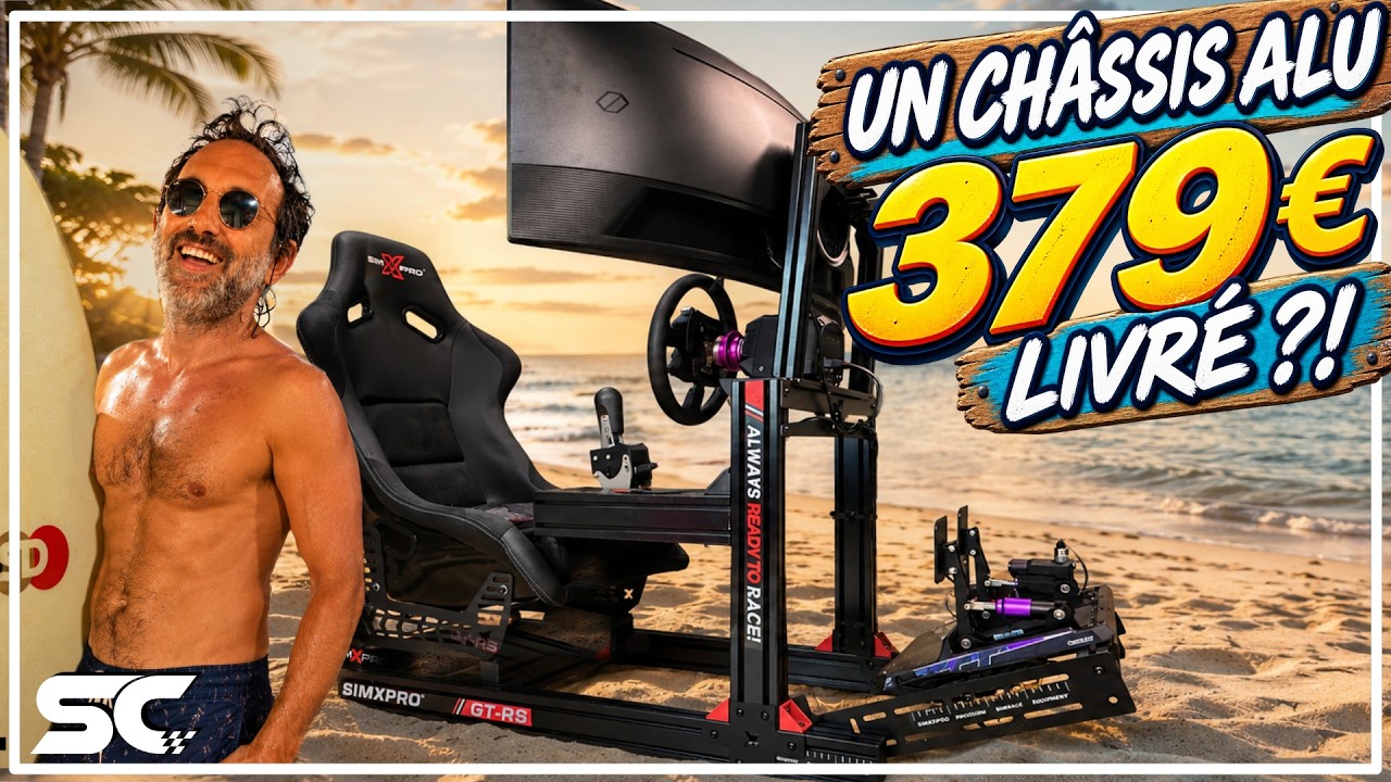 YouTube thumbnail for SimXPro GT-RS Review: A Sim Racing aluminum rig for only €379?