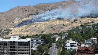 Forward progress stopped on fire near Ensign Peak in Salt Lake City