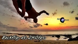 Slow Motion Backflip at Sunset in Hawaii (Low Light) with the GoPro Hero 3 Black 240fps