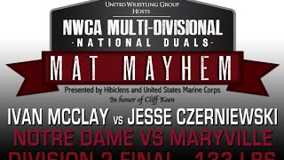133 Ivan McClay v Jesse Czerniewski - 2015 NWCA Multi-Divisional Duals - D2 FINAL