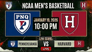 🔴 LIVE: Penn at Harvard | NCAA Men's Basketball Scoreboard | Ivy League Matchup | Jan 19