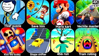 Save him, Thief puzzle, Vehicle master, Shape shifter, 456 run, Tram rolling, Screw puzzle. screenshot 3