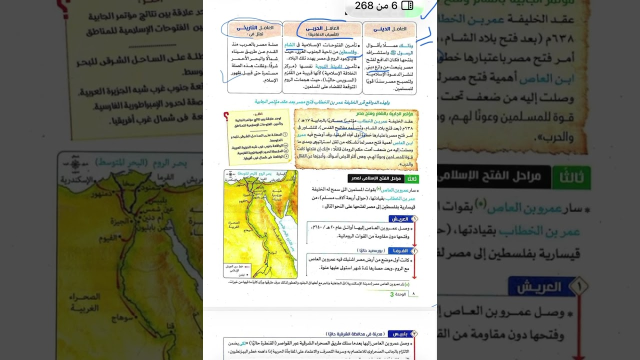 شرح درس مصر من الفتح الاسلامي حتي قيام الدول المستقلة 