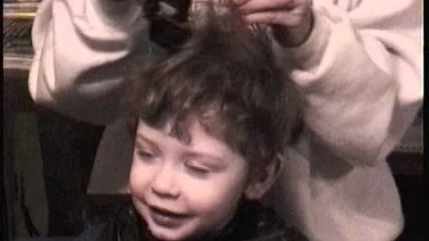 Michael Lannon'a haircut by mom Brenda Lannon