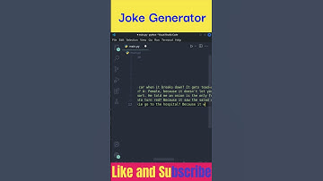 😅😊Lets Make A Joke Generator in python python shorts #shorts  #trending