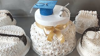 Pastel para graduación o promoción fácil y sencillo | cake design for promotion