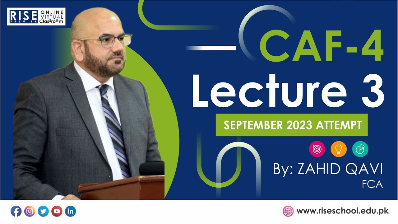 CAF4 (BLAW) Lecture 3 for Sep 2023 Attempt By Sir Zahid Qavi FCA