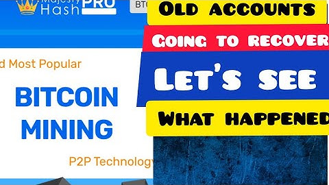 Majesty hash pro is going to recover over old account on majesty hash