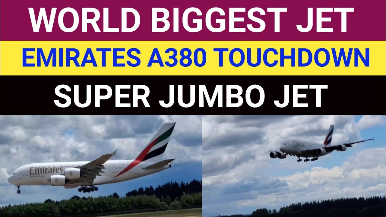 Emirates A380 Arrival at Christchurch Airport EK412 from Sydney Australia | Sydney to New Zealand 