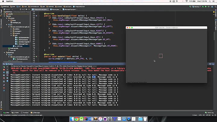 LibGDX AI - Telegrams - 2 - GDXAI TimePiece and Delayed Telegrams