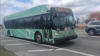 Westbound DDOT bus 1511 XDE40 NFI 2015 on Route 7 Seven Mile to Meijer Old Redford