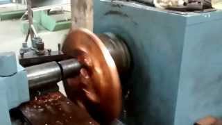 Eccentric machining process on lathe
