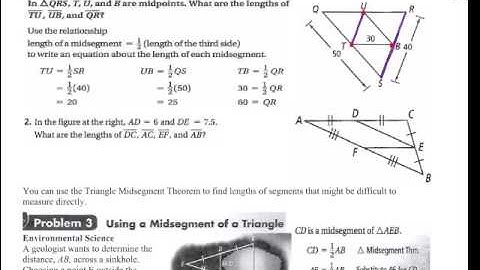 5.1 - Midsegments of Triangles - GeomOnline