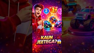 😱 Kaun Jeetega? Noob vs Pro vs Hacker Monster Car Race! #shortsfeeda #games