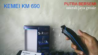 Kemei KM 690 Clipper Alat Cukur Rambut Extra Turbo speed 5 in 1