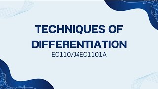 MAT183 • TECHNIQUES OF DIFFERENTIATION • J4EC1101A
