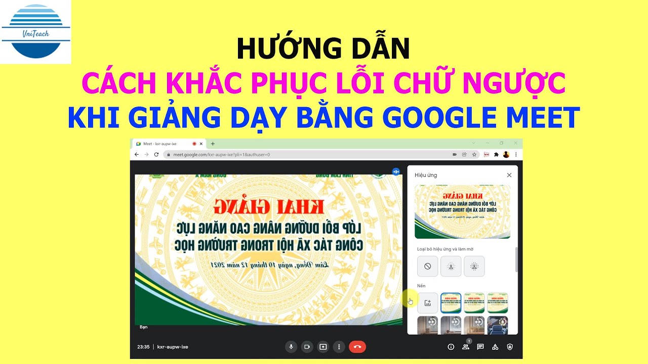 Sửa lỗi Google Meet Camera bị ngược như thế nào