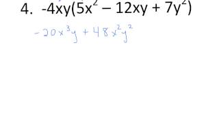 Lesson 8-2 Multiply a Monomial by a Polynomial