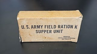 1942 US Military K Ration Supper - Opening 76 Year MRE