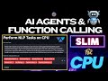 Cpubased slms for ai agents and function calling by llmware