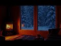 Relaxing Winter Jazz Music ❄️ Cozy Coffee Shop Ambience with Fireplace Sounds for Sleep, Study