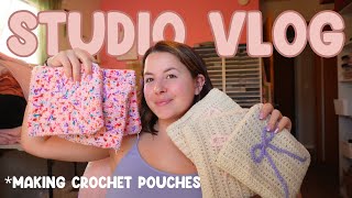Day In My Life, Vlog #68 | Crocheting & Sewing New Accessory Pouches, Small Business Owner