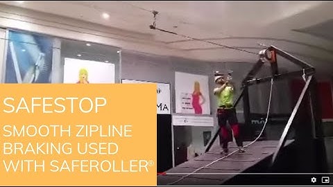 SafeStop by Kanopeo is a continuous gripper for zip line brake - Safestop in use indoor