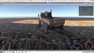 Unity Realistic Vehicle Physics - Real Time Terrain Deformation Test 1