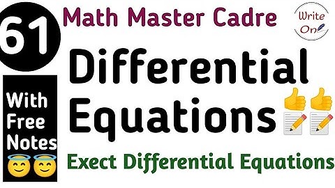 Differential Equations for Math Master Cadre 2022| Chapter - 15 |Master Cadre| Full Coaching
