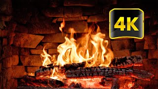 🔥 Warm Fireplace Burning & Crackling Fire Sounds 3 Hours 🔥 4K Cozy Fireplace For Relaxation, Sleep