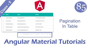 Angular material pagination |Angular materila table pagination |Angular material in telugu #angular